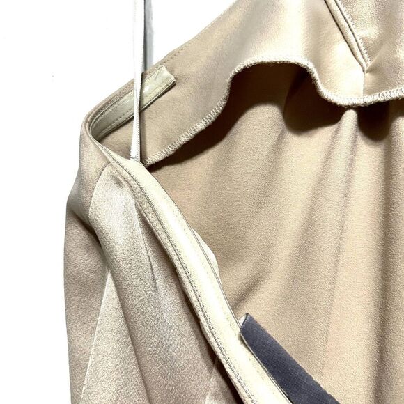 BHLDN Ruby Twist Halter Dress Satin Full Length Champagne Formal Wedding sz US 0 - Picture 11 of 16